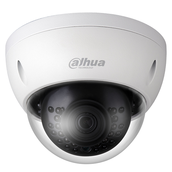 [DH-IPC-HDBW4421EP-0280B] Mini domo de 4Mp HD con IR 30 m, CMOS de 1/3”, lente fijo de 2,8 mm, IP67, IK10, PoE, WDR y audio ...