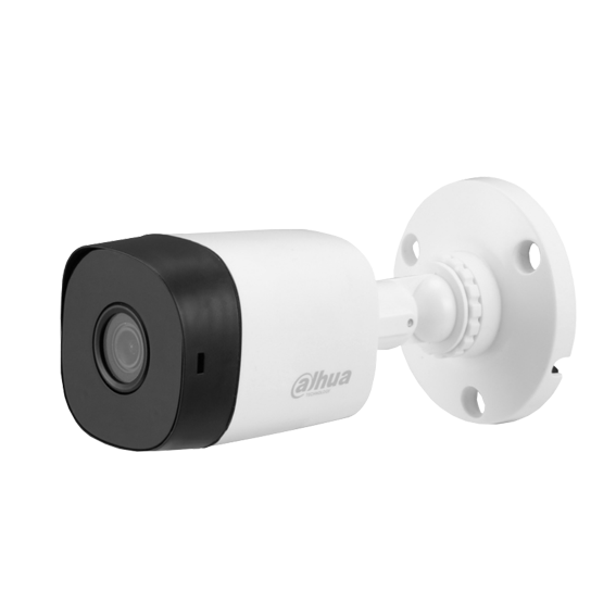 [DH-HAC-B1A21P-0280B] Cámara Bullet HDCVI de 2Mp con IR 20 m, CMOS 1/2,7", lente fijo de 2,8 mm, IP67 y carcasa de plástico