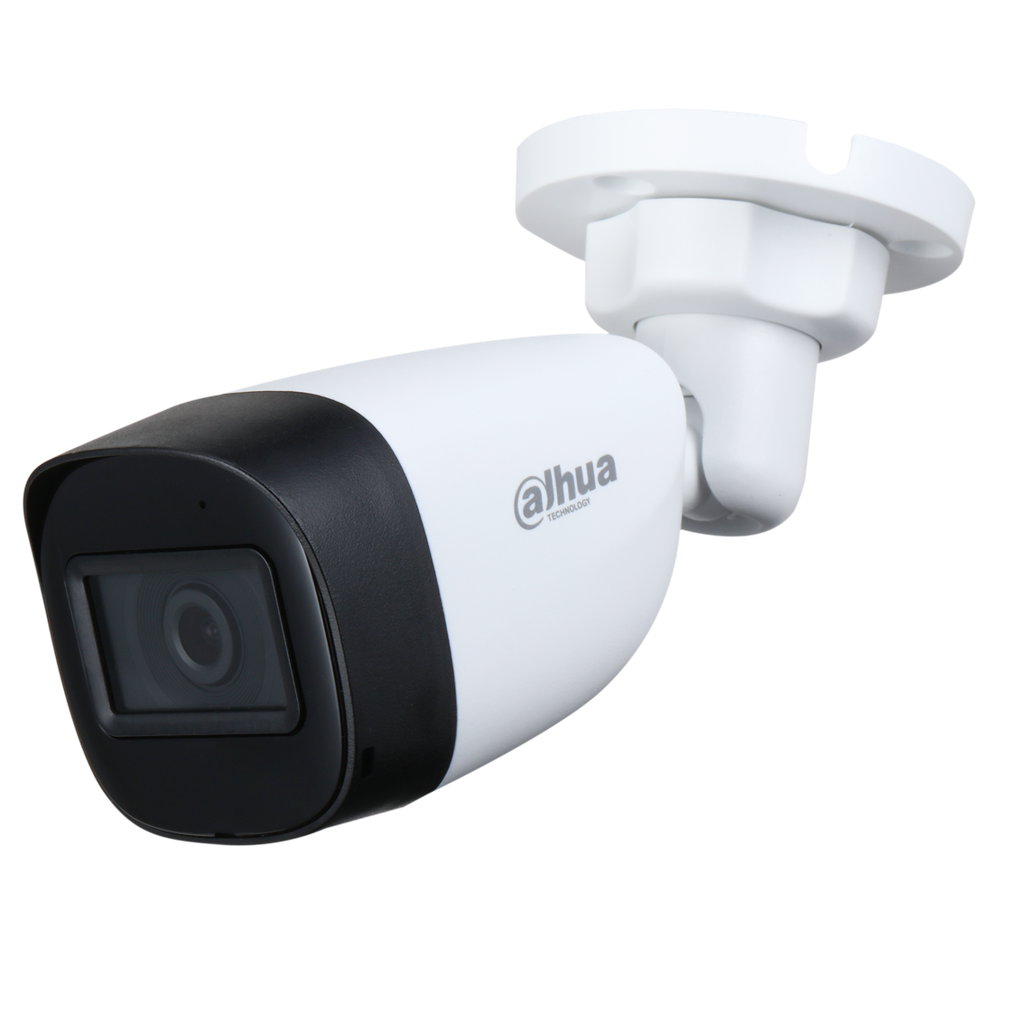 [DH-HAC-HFW1200CP-0280B-S5] Cámara Bullet HDCVI de 2Mp con IR 30 m, CMOS 1/2,7", lente fijo de 2,8mm, IP67 y carcasa de plástico