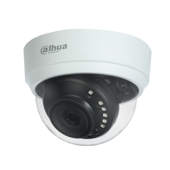 Domo de 2Mp HDCVI con IR 20 m, CMOS 1/2,7", lente fijo de 3,6 mm y carcasa de plástico