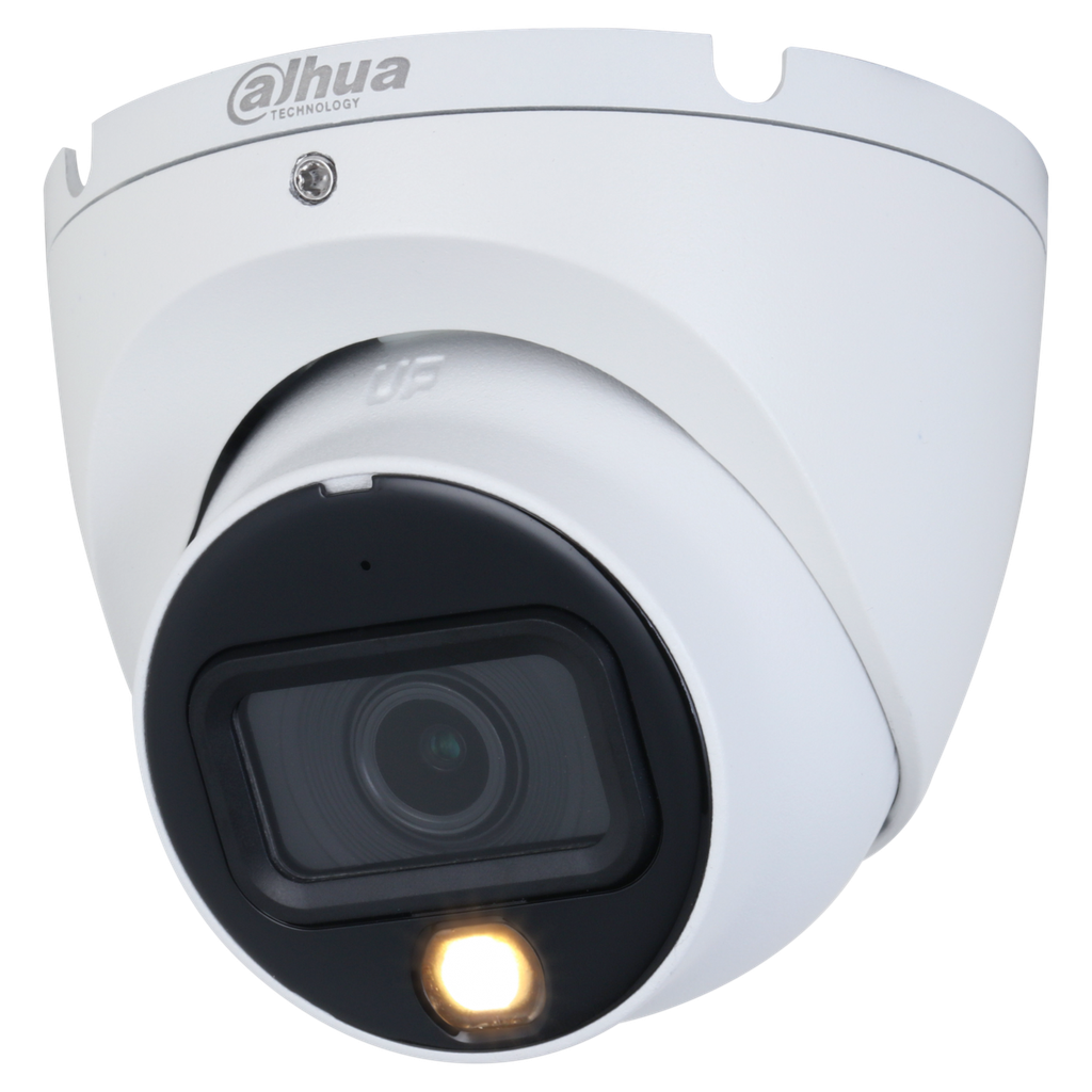 Domo Eyeball de 2Mp Starlight HDCVI, CMOS 1/2,8", lente fijo de 2,8 mm, IP67, carcasa metálica y plástico - Full Color de 20 m