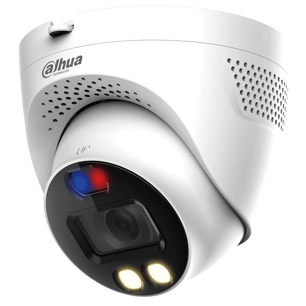 Domo Eyeball de 2Mp HDCVI con IR 50 m, CMOS 1/2,7", lente fijo de 3,6 mm, IP67, audio y carcasa de aluminio