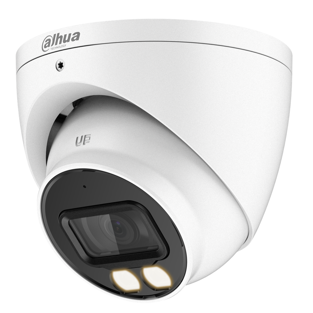 Domo ojo de pez de 8Mp con IR 15 m, CMOS 1/2", lente fijo de 2,5 mm, IP67, IK10, WDR, audio y carcasa de aluminio