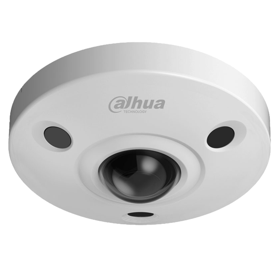 [DH-HAC-EBW3802P-0250B] Domo ojo de pez de 8Mp con IR 15 m, CMOS 1/2", lente fijo de 2,5 mm, IP67, IK10, WDR, audio y carcasa de aluminio