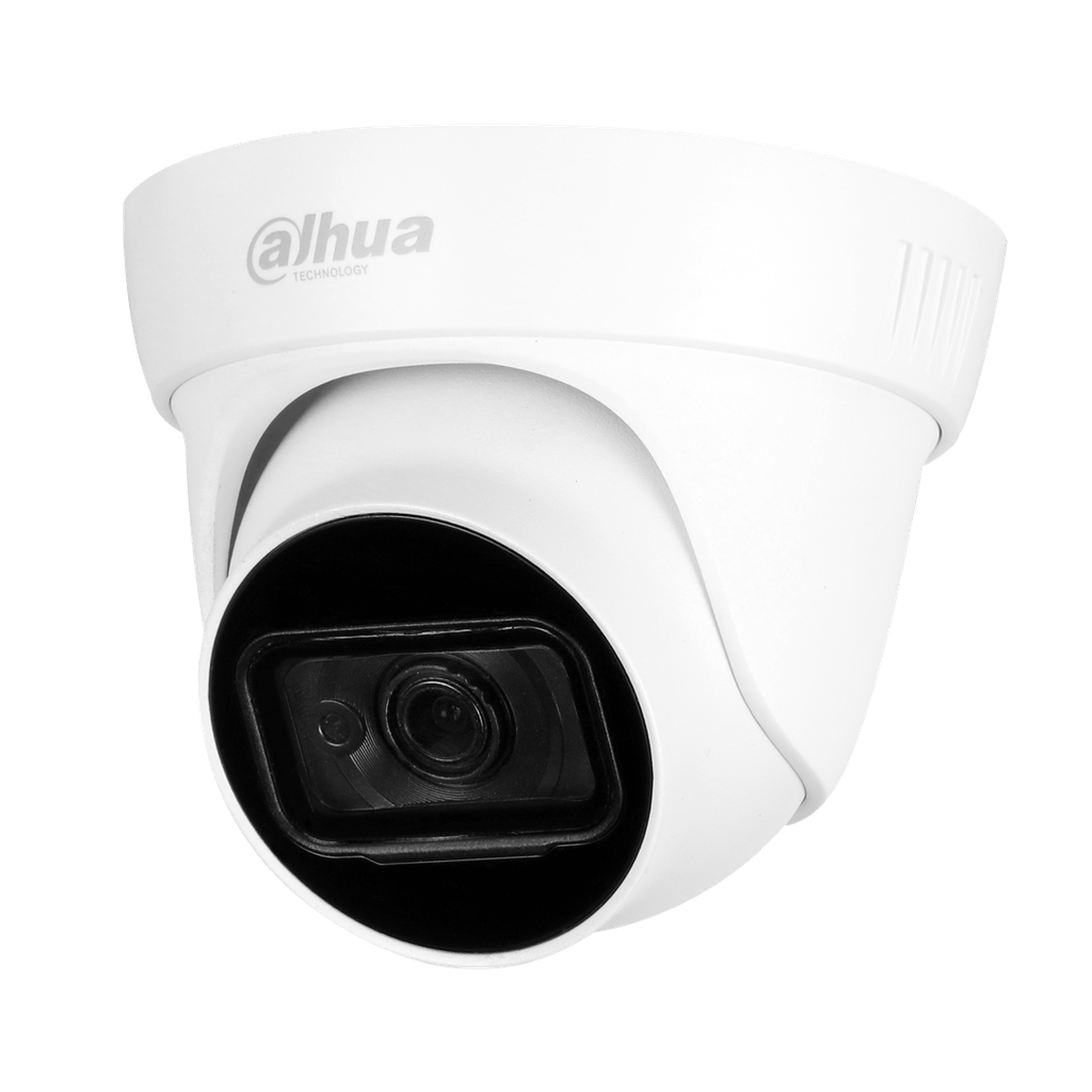 Domo HDCVI Eyeball de 4K en tiempo real con IR 30m, CMOS de 1/2.7”, lente fijo de 2,8mm, IP67, Micrófono incorporado y carcasa de metálica y plástica