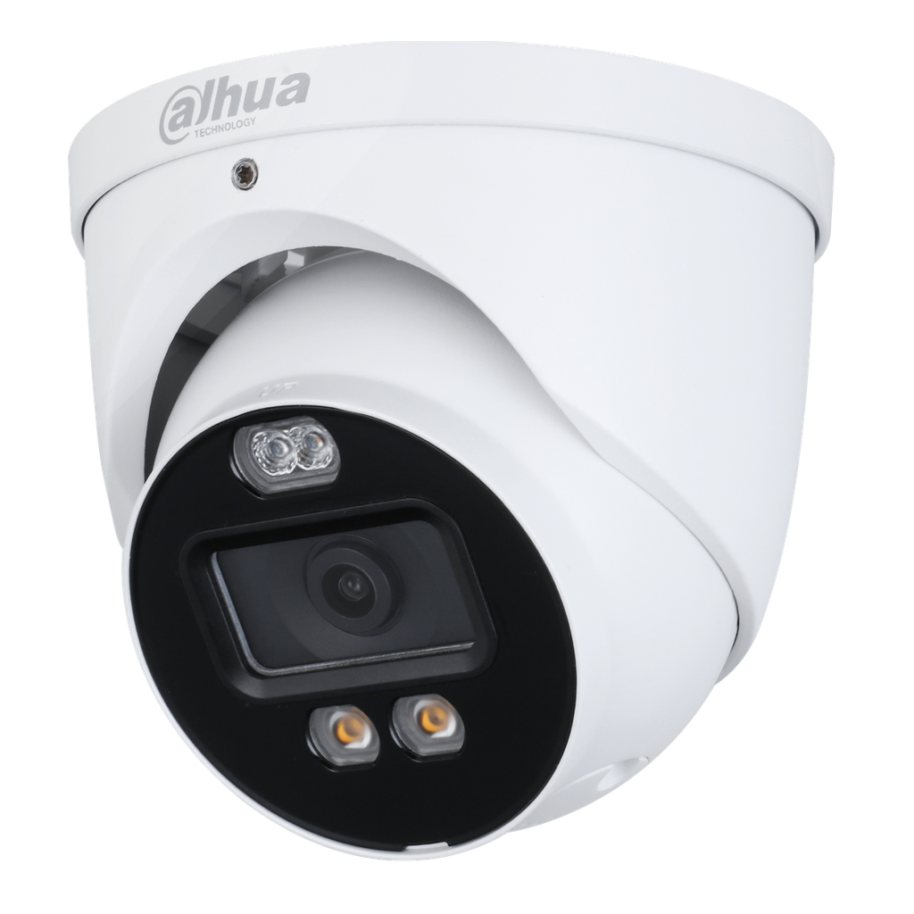 Domo HDCVI de 4K en tiempo real con IR 40m, CMOS de 1/2.8”, lente fijo de 2,8mm, IP67, audio, POC (sólo en CVI) y carcasa de aluminio