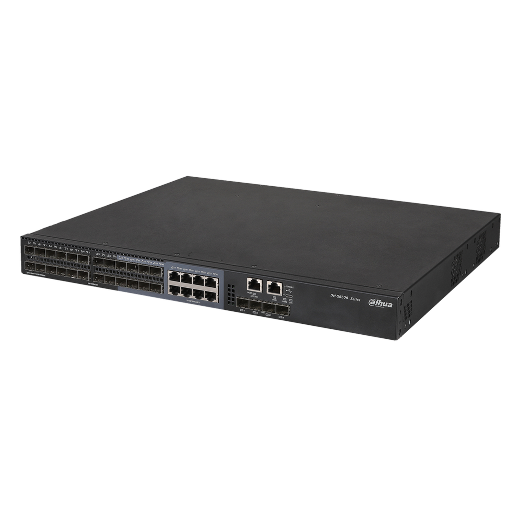 Switch aggregation de 8 puertos Ethernet + 20 puertos ópticos + 8 puertos combo