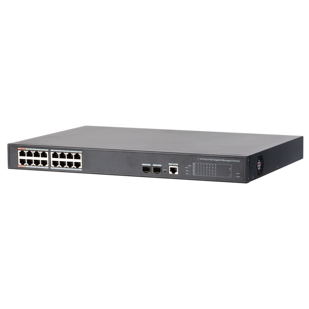 Switch PoE de 16 puertos gigabit administrable