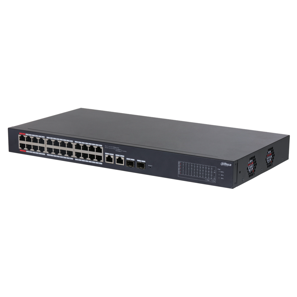 [DH-CS4226-24ET-240] Switch de 26 puertos administrable con 24 puertos PoE