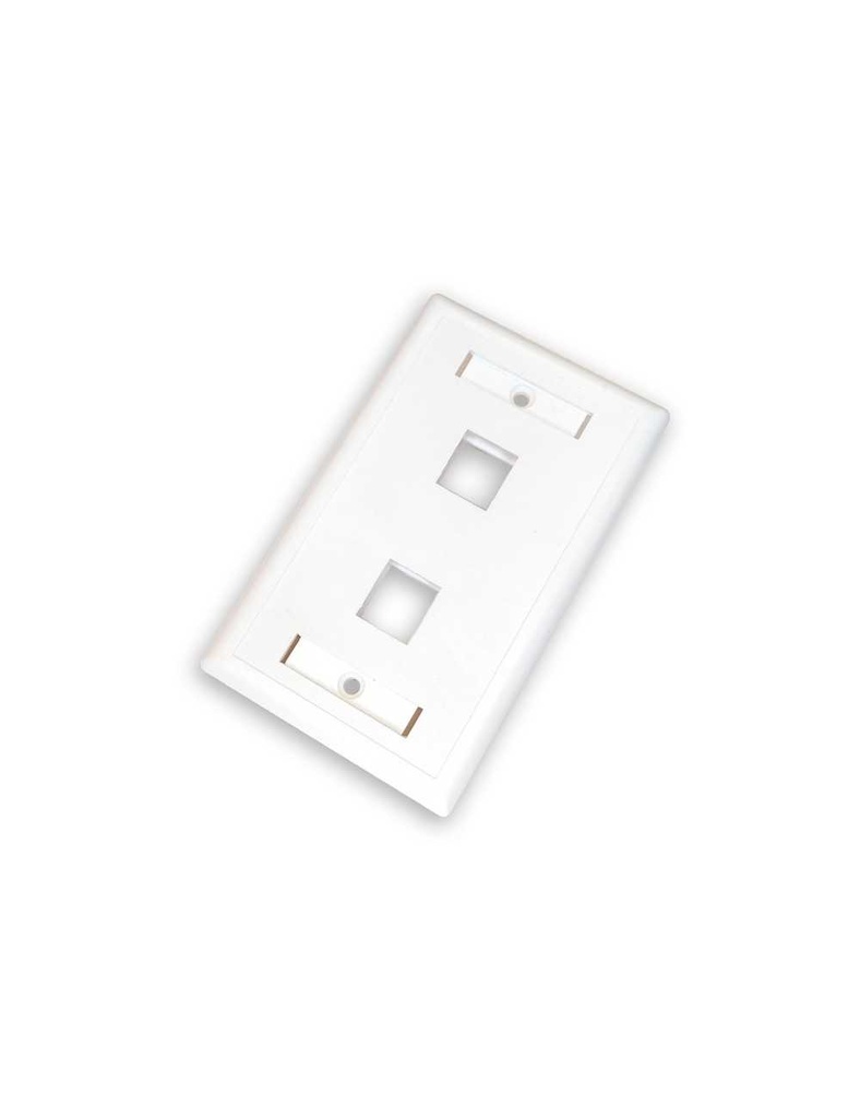 Tapa jack Faceplate Glc Ce-4009 2p Rj45