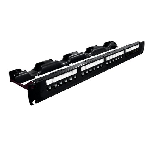 [35030015] Patchera Patch Panel Cat 6 24 Puertos Bocas Jack Cat6 Rj45