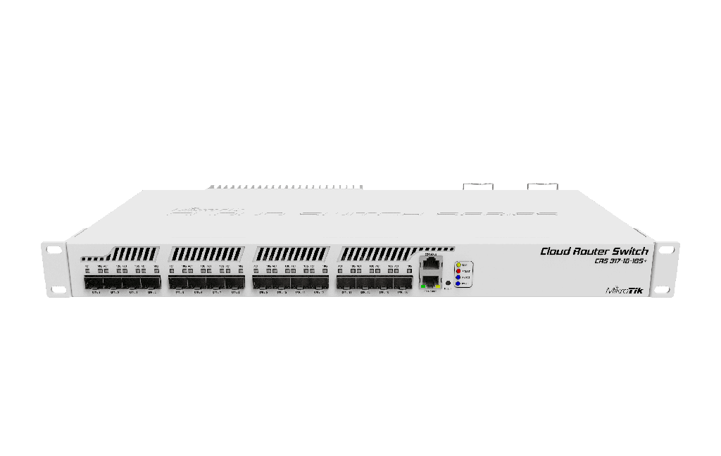 MIKROTIK SWITCH CRS317 - 1G 16 PUERTOS+ (RM) (SIN CABLE INTERLOCK)