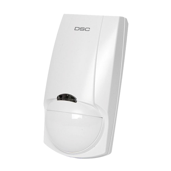 DETECTOR PIR DSC Sensor infrarrojo de doble tecnología y antimascota 15/25KGS LC-104-PIMW-WNL