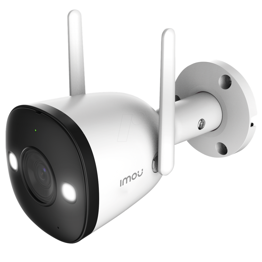 Cámara IMOU Bullet 2E WiFi 4Mp Full Color con visión nocturna de 30m, CMOS 1/2,8", lente fijo 2,8 mm, H.265/H.264, micrófono incroporado, campo de visión: 102°(H), 54°(V), 120°(P), IP67
