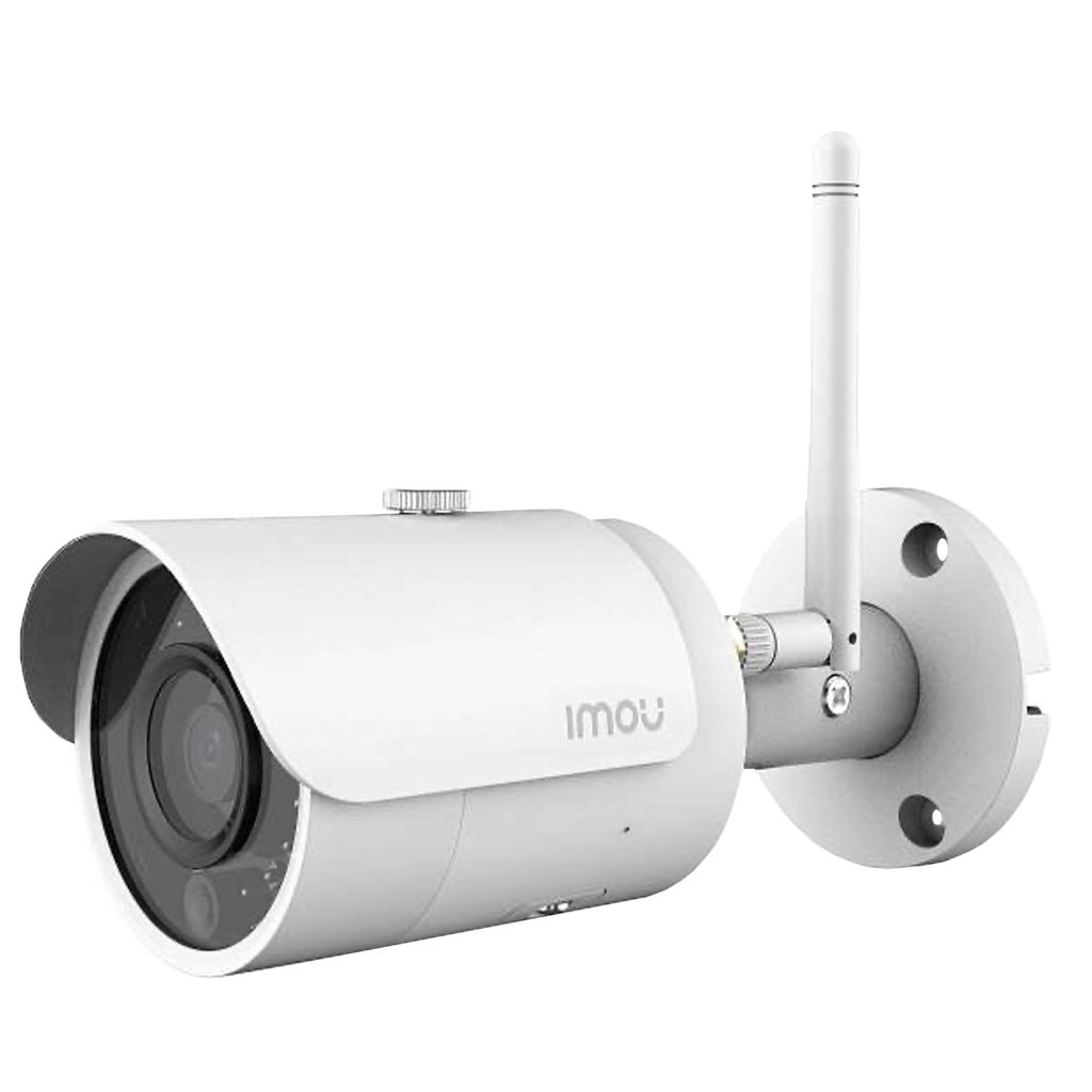 Cámara IMOU Bullet Pro WiFi 5Mp con visión nocturna de 30m, CMOS 1/2,7", lente fijo 3,6 mm, H.265, micrófono incorporado, campo de visión: 90°(H), 45°(V), 107°(P), IP67 