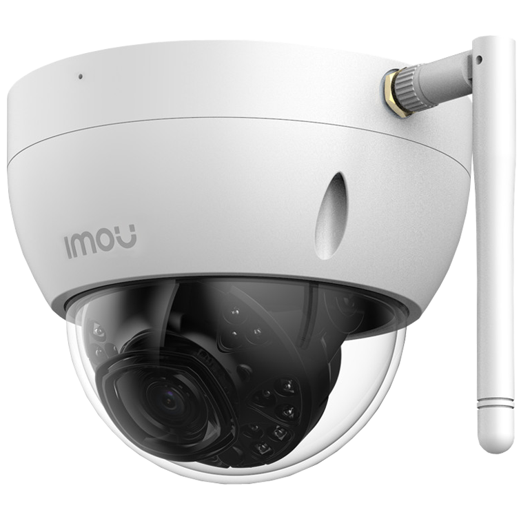 Domo IMOU Dome Pro WiFi 3Mp con visión nocturna de 30m, CMOS 1/2,7", lente fijo 3,6 mm, H.265/H.264, micrófono incorporado, campo de visión: 90°(H), 45°(V), 107°(P), IP67, IK10, Zoom 8x