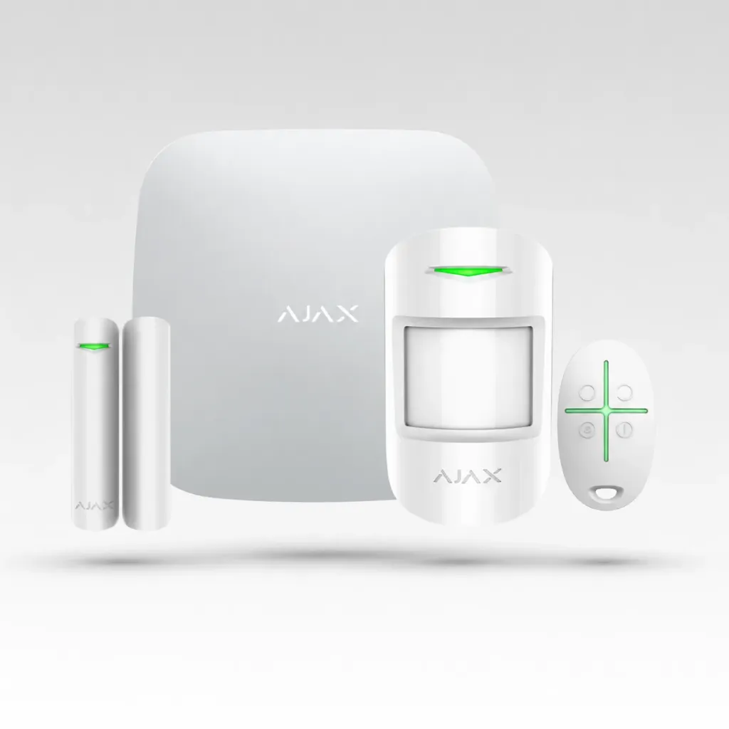 PANEL HUB 4G+ PIR + MAGNETICO + CONTROL REMOTO - KIT AJAX 4G BLANCO (Kit3W)
