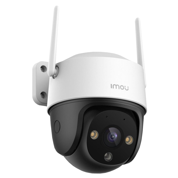 Domo WiFi 2Mp Full Color con visión nocturna de 30m, CMOS 1/2,9", lente fijo 3,6 mm, H.264, audio bidireccional, campo de visión: 86°(H), 45°(V), 105°(P), Zoom 8x, IP66, sirena de 110 dB (IPC-S21FEP)