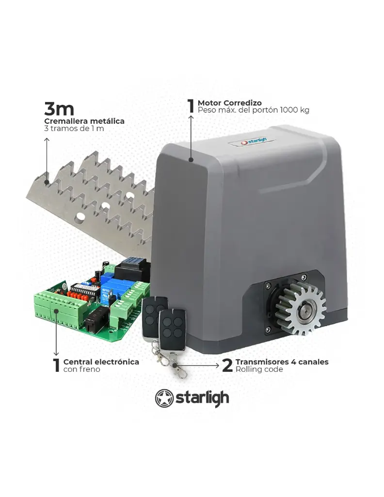 [KITST-DZHI10NM] Kit Corredizo Starligh 1000Kg (KITST-DZHI10NM)