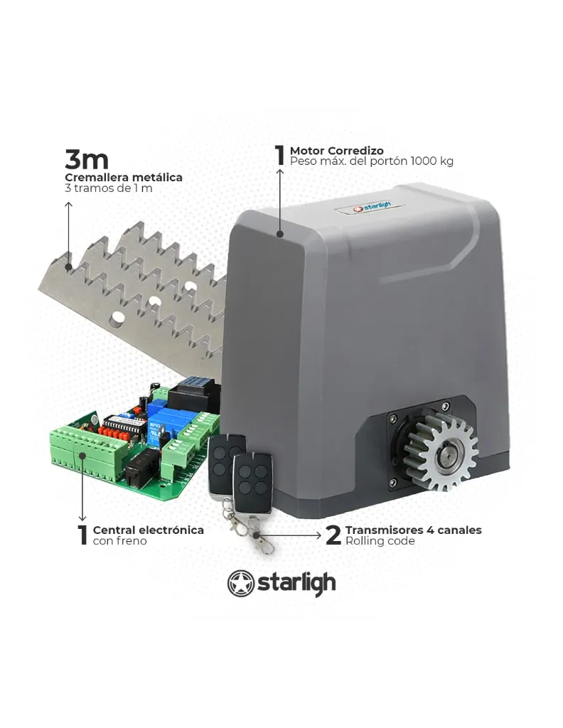 [KITST-DZHI10NM] Kit Corredizo Starligh 1000Kg (KITST-DZHI10NM)