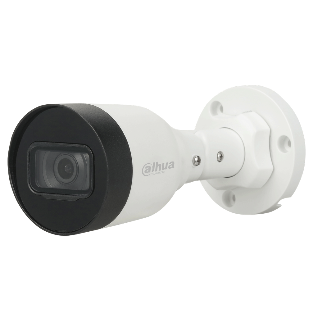 [DH-IPC-HFW1230S1P-A-0280B-S5-QH2] Dahua Cámara Bullet de 2Mp con IR 30 m, CMOS 1/2,8", lente fijo de 2,8 mm, IP67, PoE y micrófono incorporado