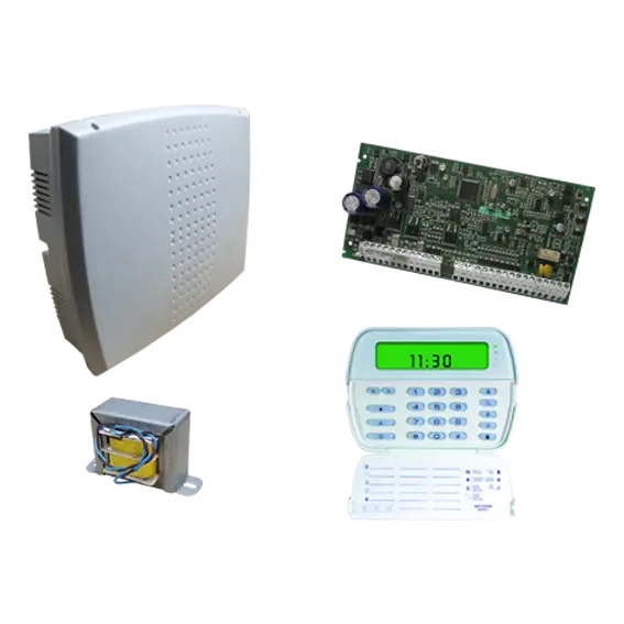 [PC1832-5501] Kit DSC POWER SERIE central de 8 zonas, expandible a 32, gabinete PLAST/MET y trafo - PC1832-5501