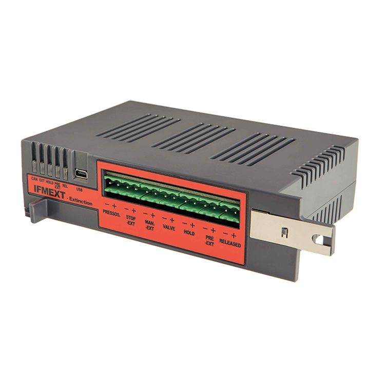 Módulo para la gestión de un canal de extinción mediante agentes gaseosos