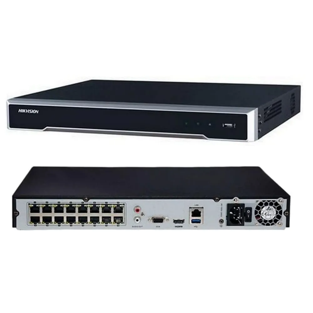 NVR IP HIK - 16 canales 4K 2HD 8 TB 16 POE DS-7616NI-Q2/16P