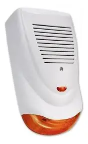 SIRENA EXT SIMPLE PIEZO C/STROBO 120DBI