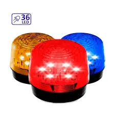 BALIZA ESTROBOSCOPICA 9~24VDC ROJA AZUL AMARILLA