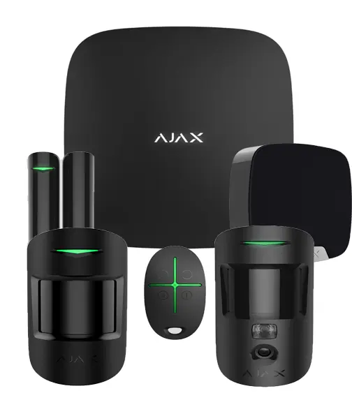KIT AJAX HUB 2 PLUS + MOTIONPROTECT + HOMESIREN + MOTIONCAM + DOORPROTECT + SPACECONTROL (Kit2B)
