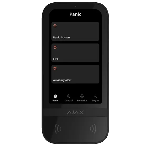 Teclado Tactil Wlss Negro AJAX - KEYPAD-TOUCHSCREEN