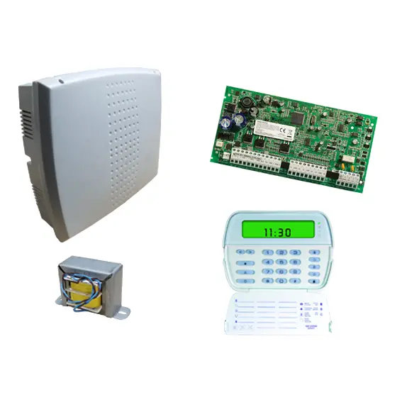 KIT DSC POWER SERIE central PC1616 con teclado 5501, gabinete PLAST/MET y transformador - PC1616-5501