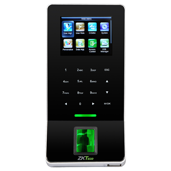 Terminal biométrica ultradelgada para control de acceso y gestión de asistencia RFID F22-ZLM60-ID