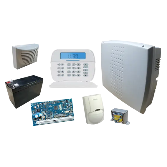 SET Alarma DSC POWERNEO PANEL 8 ZONAS HS2064 + TECLADO HS2ICN + SENSOR MOV + GABINETE - (SET-2064-HS2ICN )