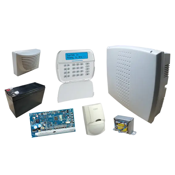 SET Alarma DSC POWERNEO PANEL 8 ZONAS HS2064 + TECLADO HS2LCD + SENSOR MOV + GABINETE - (SET-2064-HS2LCD)