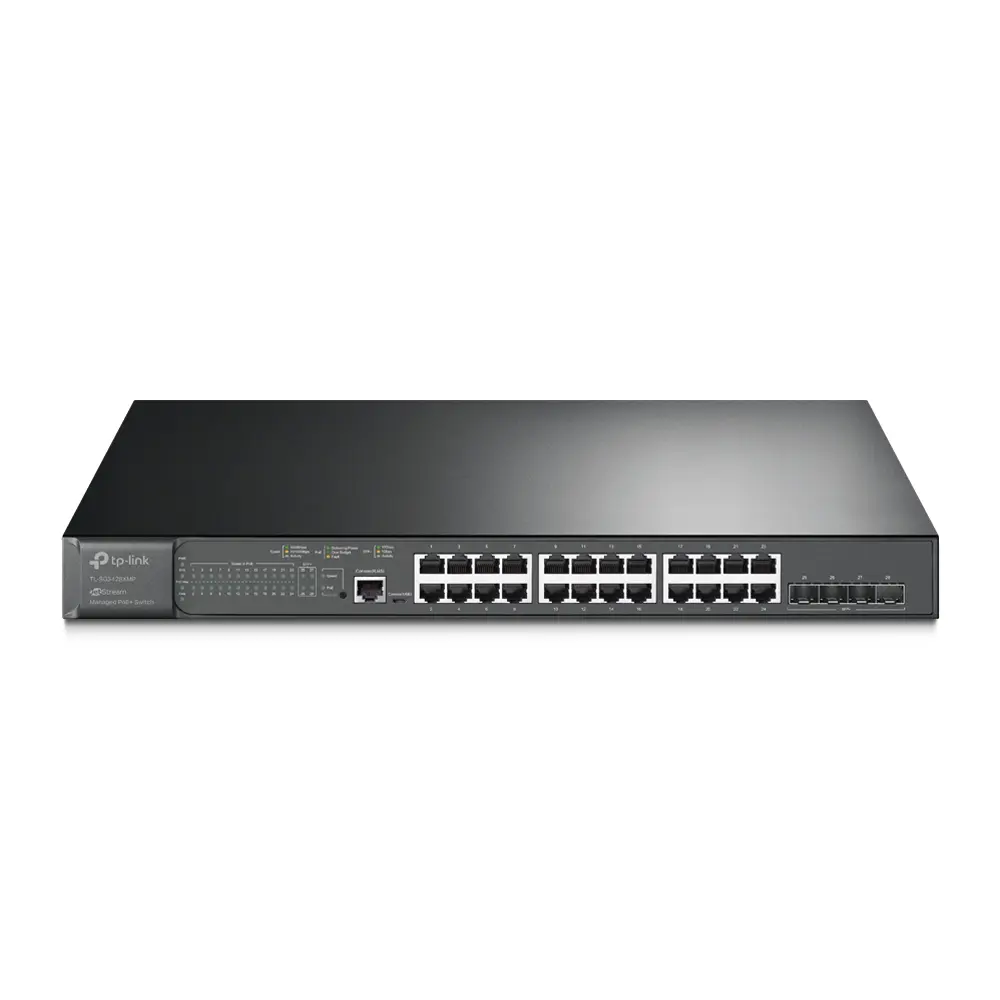 TP-LINK Switch Poe+ - 24P Giga Admin 24P + 4 SFP 10G (rm) (tl-sg3428xmp)