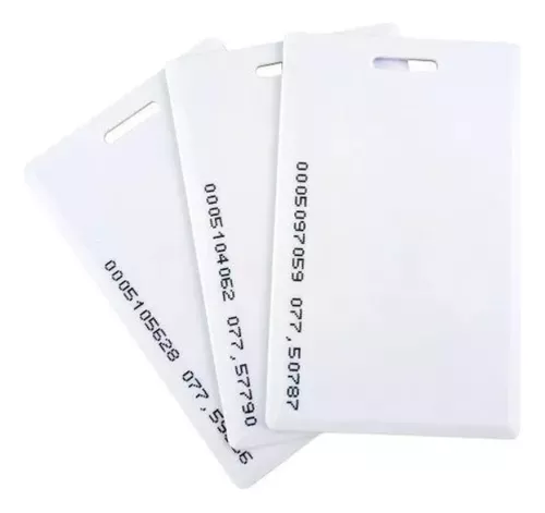 Pack de 25 tarjetas de proximidad , RFID EM Marín 125 KHz, Clamshell (2 mm espesor con ranura)