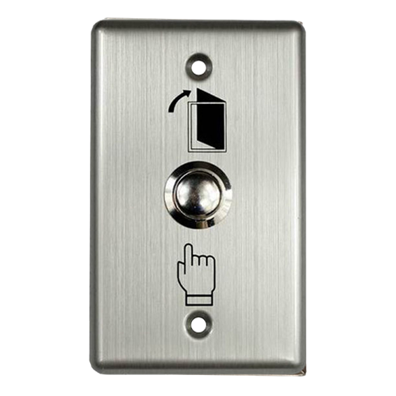 Pulsador metálico 115 x 70 acero inoxidable