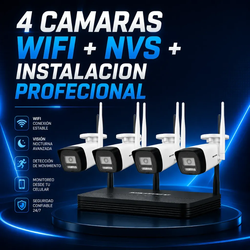 PROMO Camaras Hikvision WIFI Exterior + Instalación