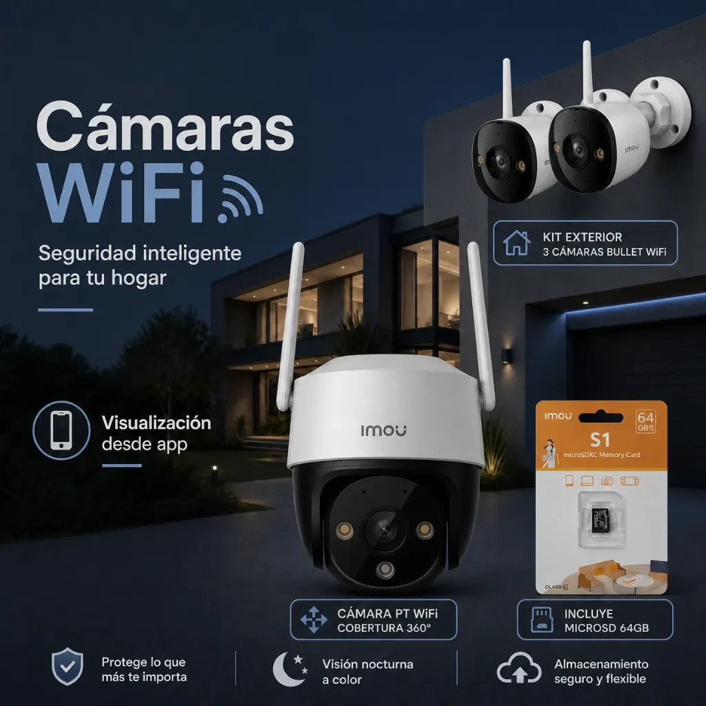 PROMO KIT 4 Camaras IMOU WIFI