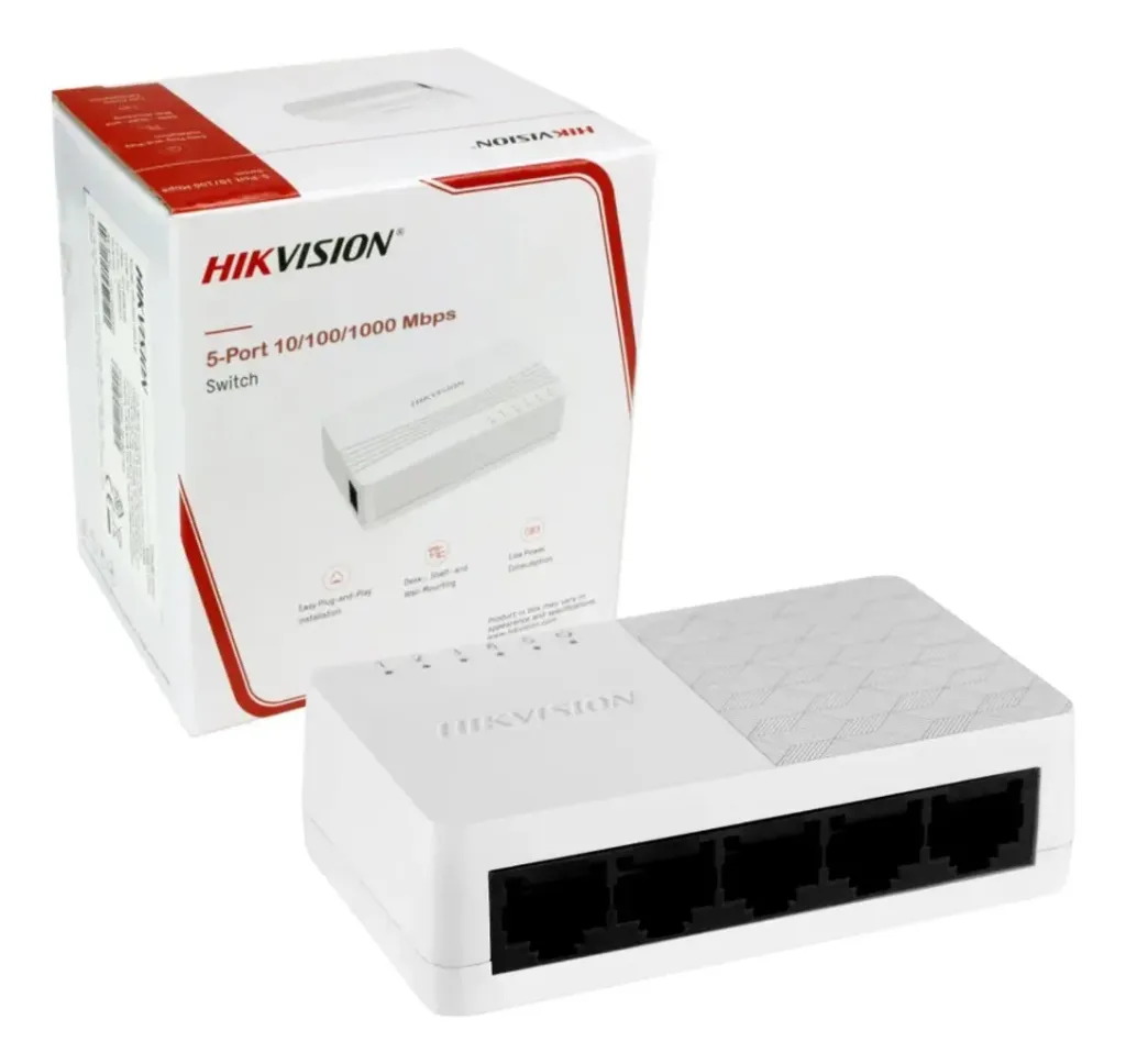 Switch Hikvision 5 Puertos Gigabit - Ds-3e0505d-o