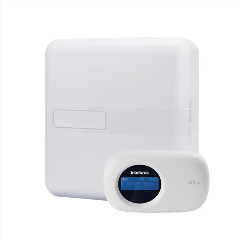 Intelbras Central de Alarma 16 zonas + Teclado LCD (8+8 + 24 inalambricas) AMT2018 E SMART
