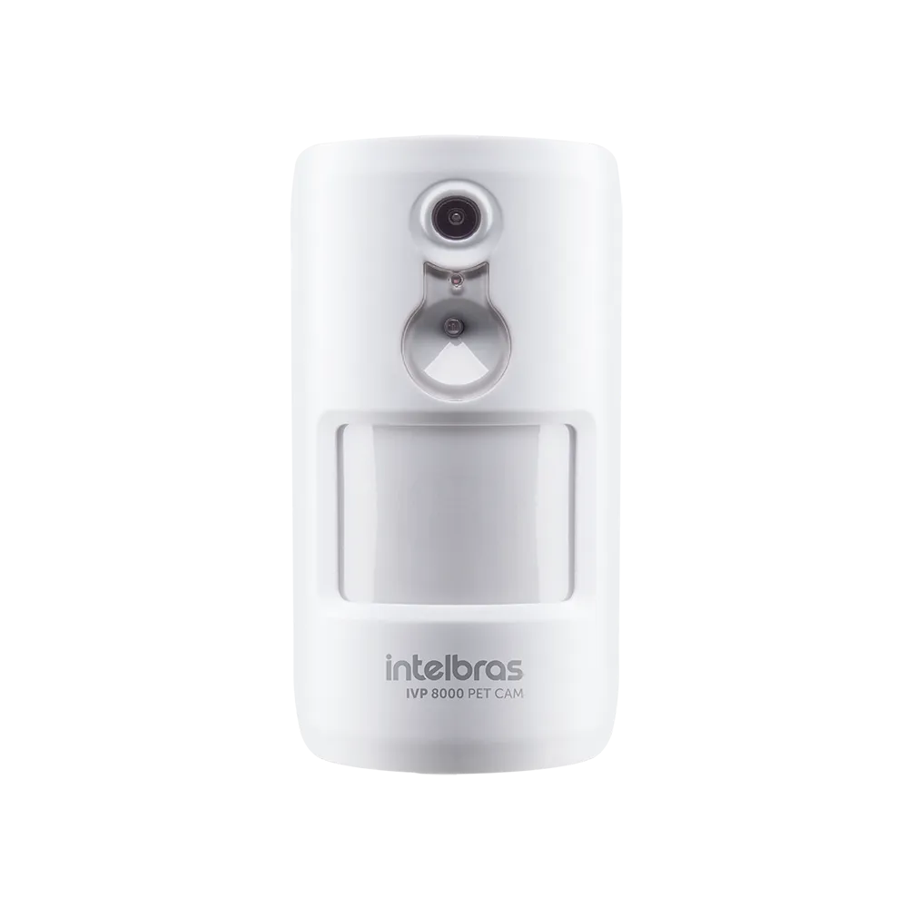 [IVP 8000 PET CAM] Intelbras Sensor PIR inalambrico con Camara, Vision noctura,  angulo 90 grados 12 m IVP 8000 PET CAM