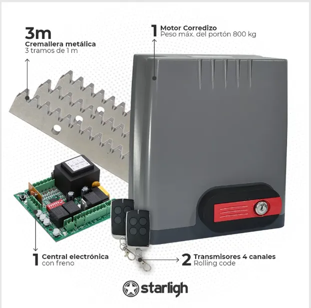 Kit Corredizo Starligh 800Kg 1/2HP
