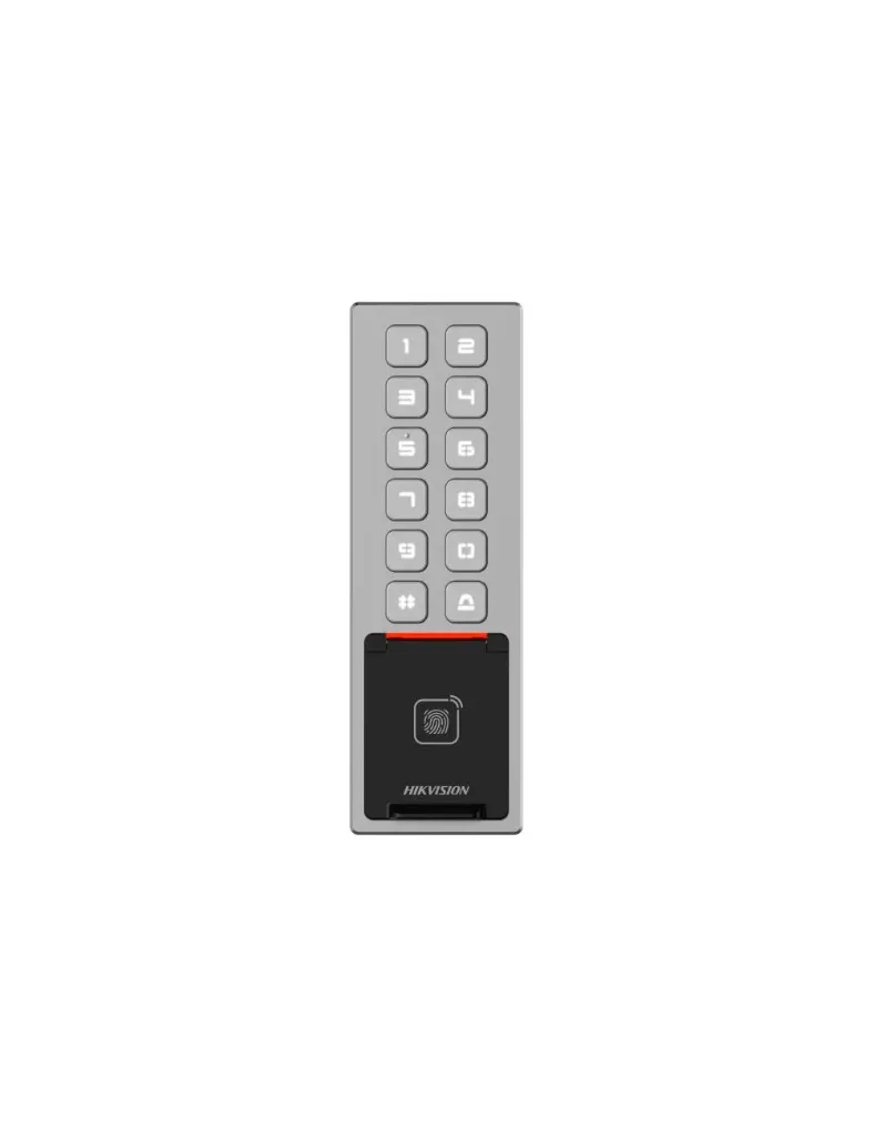 Control De Acceso Hikvision Ds K1t805mbfwx Metal Autonomo Ip65 Huella Pin Bt Card