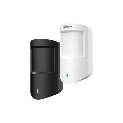 Detector PIR Inalámbrico Interior / Cobertura 12m 90° / Inmunidad mascotas / Sensibilidad ajustable 3 niveles / Compensación automática temperatura / Batería CR123A hasta 3 años
