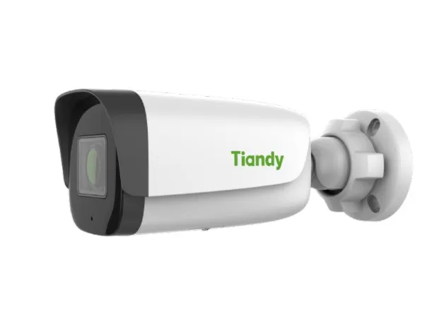 Tiandy Bullet 4MPX - Lente motorizado 2.8/12mm - 80Mts de infrarrojo - Deteccion de movimiento - Analitica perimetral - DWDR - POE / DC12V - ONVIF
