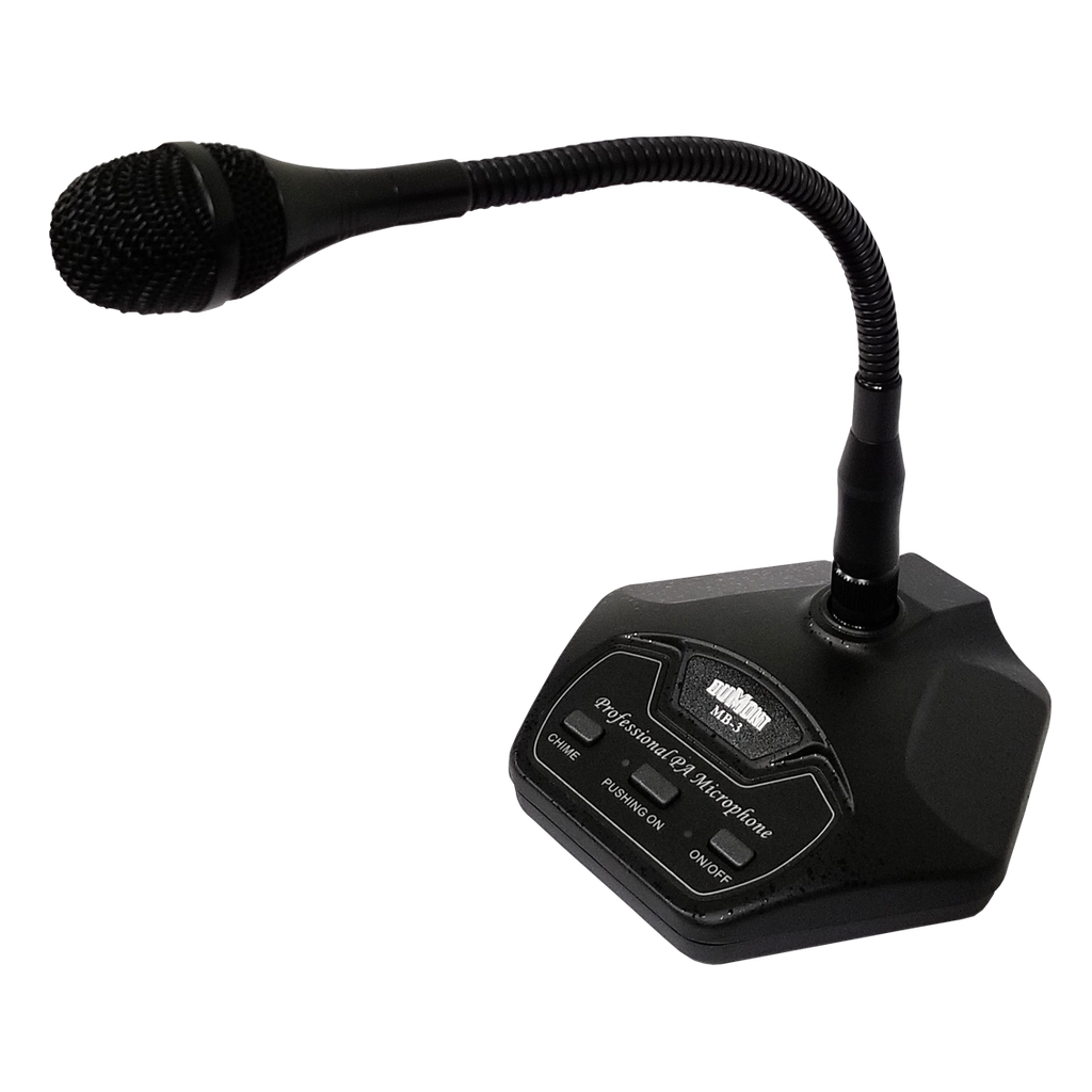 Micrófono cuello de ganso con base con boton on/off - pila 2 x AA
