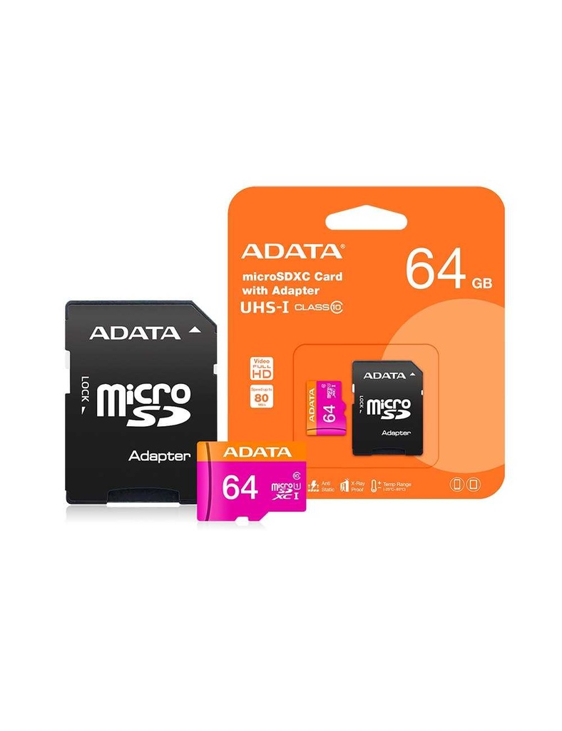 Memoria Microsd 64 Gb Adata Ush-I Class10